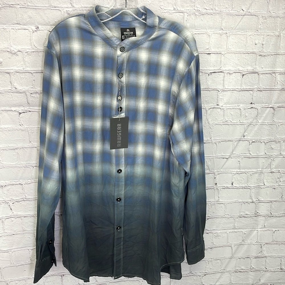 ⭐️NWT RAWGEAR Mens Long Sleeve button up shirt SZ LG